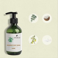 Savon de bain liquide biologique naturel de luxe, Gel douche exfoliant, nettoyant pour le corps, marque privée Oem, 500ml