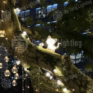 Lampes décoratives LED fantaisie en forme de chat pour parcs, cours et sites pittoresques - Product Image 6