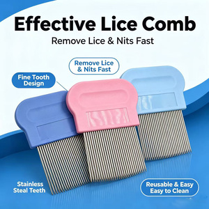 Peine para Piojos de Acero Inoxidable, Removedor de Huevos de Piojo de Alta Calidad con Dientes Densos, Herramienta de Tratamiento Capilar, Logotipo OEM Personalizado - Product Image 1