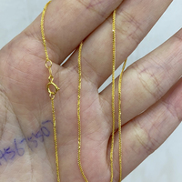 Collier Chaîne Chopin en Or Pur Au750, Chaîne Épi de Blé en Or 18 Carats, Accessoires de Bijoux à Faire Soi-Même, Vente en Gros, Promotion, Cadeau pour Femmes et Dames
