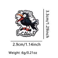 Broches décoratives créatives en émail UV avec motifs de dessins animés mignons (raton laveur, chien, tortue, corbeau) en métal, accessoires vestimentaires, vente en gros