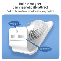 Ventilateur mural pliable magnétique portable avec logo personnalisé petit mini ventilateur de refroidissement par air pratique rechargeable par USB