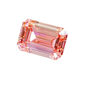 Diamant de laboratoire de 2.2 carats pour bague et collier en diamant Diamant de laboratoire CVD taille émeraude rose fantaisie