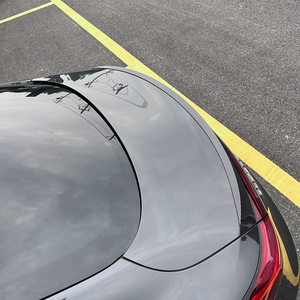 Mercedes-Benz Rear Spoiler Piano <b>Black</b> Carbon Fiber Texture ABS <b>Trunk</b> Wing For CLE Coupe C236 2024+ - Product Image 3