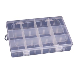 Transparent Plastic Storage Box 12 Compartment Detachable Jewelry Organizer Parts Packaging Desktop Organizer PP Lidded Box - Product Image 3