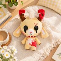 Peluche personnalisée style gothique OEM ODM, jouet en peluche doux avec yeux à boutons, style horreur, personnage de dessin animé sur mesure, cadeau