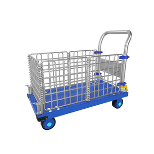 150Kg Draagbare Handkarren En <span class=keywords><strong>Trolley</strong></span> Met Frame Voor Logistieke Oplossingen Voor Industriële Materiaalverwerking Rolplatformkar - Product Image 4