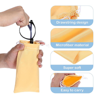 Pochette Noire Haute Qualité pour Lunettes, Sac en Microfibre pour Lunettes de Soleil, Étui Anti-Poussière Personnalisé avec Logo Imprimé