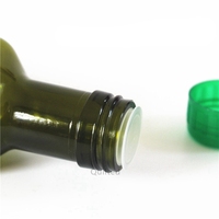 Bouteille d'huile de cuisson en verre rond carré de haute qualité 250ml 500ml 750ml bouteille en verre d'huile d'olive au vinaigre ambre vert antique avec bouchon