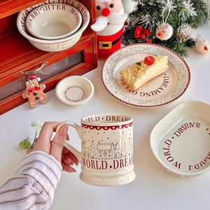 Factory Wholesale Christmas Ceramic Tableware <b>Set</b> Elegant Christmas Ceramic Porcelain Tableware - Product Image 4