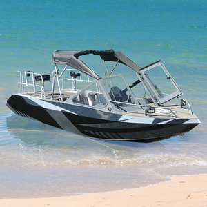 Лидер продаж, 16-футовый алюминиевый реактивный катер, речной рыболовный скоростной катер с прочным корпусом, гидравлическим рулевым управлением, навесом и реактивным двигателем - Product Image 5