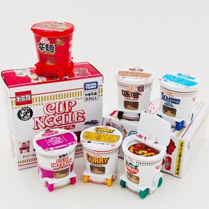 Venta al por mayor de coches de juguete auténticos <span class=keywords><strong>Tomica</strong></span> Diecast, caja sorpresa de la marca Nissin Ramen Truck, adornos de vehículos de juguete para colección - Product Image 1