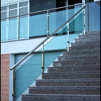 Système de balustrade sans cadre en aluminium moderne, acier inoxydable et verre trempé pour jardin extérieur, balcon, escalier, garantie de 2 ans