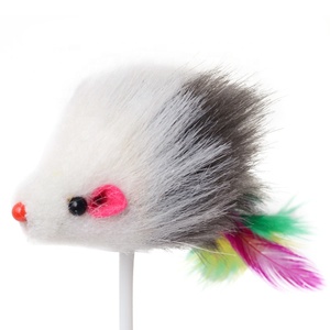 Giocattolo interattivo per <span class=keywords><strong>Mouse</strong></span> simulato per palla di piume con fondo a ventosa per gatti - Product Image 5