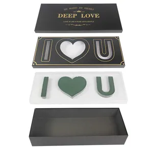 고품질 축제 선물 장식 수제 깊은 사랑 디자인 사각형 꽃 상자