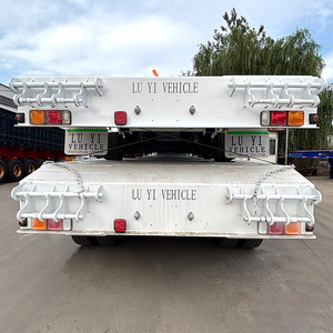 <span class=keywords><strong>Semi</strong></span>-remorque surbaissée 60 tonnes 16m*5m 3 essieux à suspension mécanique pour transport d'excavatrices, 8 verrous à torsion - Product Image 3