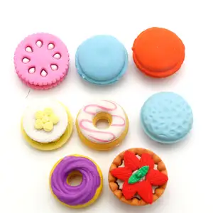 Soododo 3d Sandwich Biscuits Food Shaped Pencil Eraser Custom Rubber Scent Food Eraser Kawaii For Children