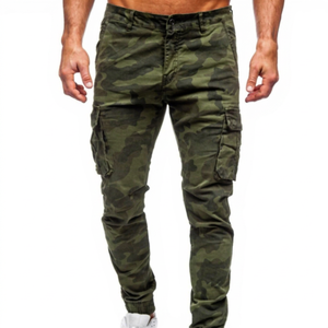 <span class=keywords><strong>Pantaloni</strong></span> Cargo <span class=keywords><strong>Mimetici</strong></span> da <span class=keywords><strong>Uomo</strong></span> a Vita Alta con Tasche Multiple, Traspiranti in Tela Stile Workwear, Chiusura con Cerniera, <span class=keywords><strong>Pantaloni</strong></span> da <span class=keywords><strong>Uomo</strong></span> per l'Autunno - Product Image 1