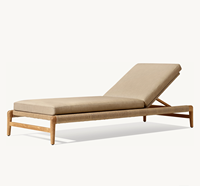 Sassanid Outdoor Classic Heritage Design Patio Juegos de jardín Hotel de lujo Muebles de exterior Eva Natural Teak Chaise