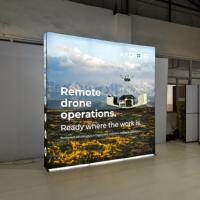 3m * 2.24m support de bannière rétroéclairé par LED portable sans outil pour l'exposition