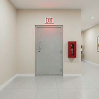 Porte coupe-feu Yonking UL 90 minutes en acier inoxydable, porte coupe-feu simple FD60 de 45 mm avec barre anti-panique
