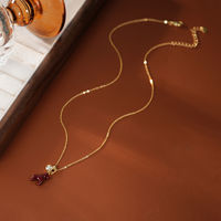 Collier en alliage avec pendentif cheval rouge pour femme TANGPEI, bijoux tendance