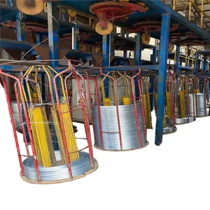 Continuous Iron steel wire electro zinc plating GI wire galvanizing making machine/production line