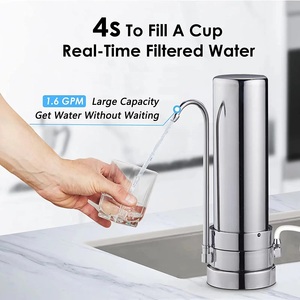 Sistema de filtración de agua alcalina, encimera de acero inoxidable de grado alimenticio, elimina el 304 de cloro, metales pesados y mal sabor, 99% - Product Image 6