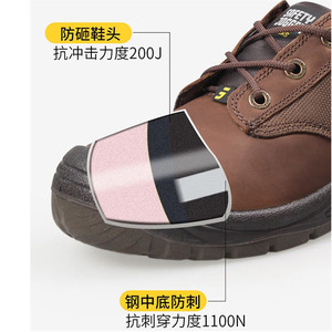 Zapatos de Seguridad para Hombre Safety Jogger, con Puntera de Acero, Bajos, Transpirables, con Suela de PU de Doble Densidad - Product Image 4