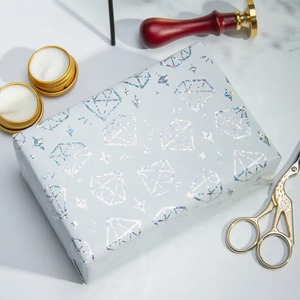 Custom Star <b>Pattern</b> Metallized Recyclable Gift Wrap <b>Paper</b> Roll Double-Sided Coated Eco-Friendly Digital Printing Packaging - Product Image 3