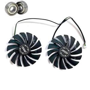 ใหม่ล่าสุดพัดลม GPU 95มม. 4PIN PLD10010S12HH สำหรับ <span class=keywords><strong>MSI</strong></span> Radeon R9 380เกราะ2X GTX 1060/1070/1080 Ti RX 470/<span class=keywords><strong>570</strong></span>การ์ดเกม RX580 - Product Image 2