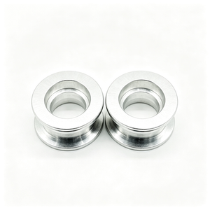 TECH-KING CNC Machined Stainless Steel Aluminum Turning Parts for Machining Broaching Blue Gray Metal Bushings for Precision - Product Image 1