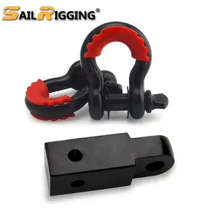 High Strength Trailer Accessories 4.75t Car Tow D Ring Shackle Hitch Receiver D Ring 2 inch Truck Shackle