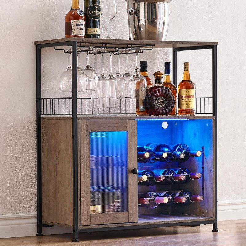 Modern Multifunctional Wood Wine Bar Cabinet