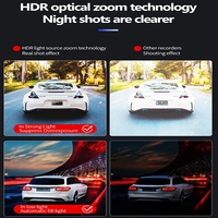 Kamera dasbor mobil layar sentuh 12 inci, kamera 4K + 2K kaca spion GPS WIFI lensa ganda 4K dvr mobil untuk mobil