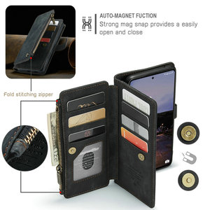 CaseMe-funda de teléfono con cargador inalámbrico para <span class=keywords><strong>Moto</strong></span> G51, carcasa con cremallera con ranuras para tarjetas, soporte para Motorola G200 / EDGE S30 5G - Product Image 2