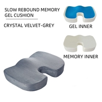 Coussin de chaise de bureau en mousse à mémoire de forme souple avec gel rafraîchissant, coussin de siège respirant en forme de U pour soulager la douleur et soutenir la posture