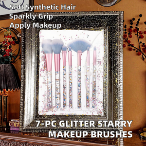 7Pcs Glitter Quicksand Handle Makeup Brush Set Synthetic Hair Angular <b>Blush</b> Brush - Product Image 2