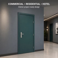 Porte d'entrée ignifugée moderne avec surface finie pour usage hôtelier, résidentiel et commercial