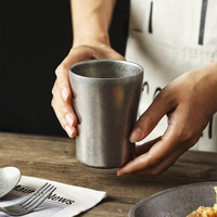 Mug en acier inoxydable pour café Americano, 280 ml, 350 ml, personnalisé, style vintage, pour utilisation en extérieur, pour café, lait, thé
