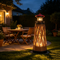 Lampes solaires de jardin imperméables, lampes solaires suspendues en osier pour jardin, lampes solaires extérieures imperméables pour la décoration, éclairage de jardin