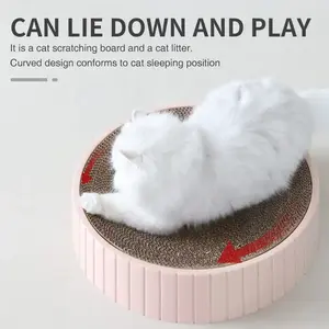 Fábrica Atacado Logotipo Personalizado Redondo Papelão Ondulado <span class=keywords><strong>Cat</strong></span> <span class=keywords><strong>Scratcher</strong></span> - Product Image 3