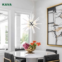 Lampe LED suspendue en acrylique chromé de petite taille, boule d'étincelle de style nordique et moderne