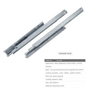 3 Fold <strong>Push</strong> <strong>Open</strong> Concealed <strong>Drawer</strong> <strong>Slide</strong> With Handle Telescopic Rail Double Extension <strong>Drawer</strong> <strong>Slides</strong> - Product Image 6