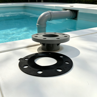 Adaptateur à bride JUANPOOL UPVC, raccord PVC-U de type douille pour piscine et plomberie résidentielle, résistant à la corrosion, connexion par emboîtement