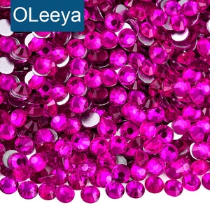 Strass en verre cristal Oleeya, nouvelle arrivée, SS6-SS20, haute qualité, dos plat, non thermocollants, pour artisanat Blingcrocs - Product Image 1