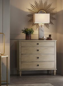 OE.HOME Modern Oak Small Dresser with MDF Panel and Adjustable Mirror Bedroom Furniture - Product Image 2