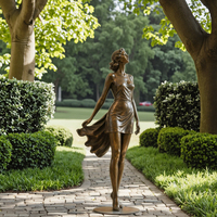 Statue de Dame en Bronze Nouvelle Conception de Bronze Factory, Sculpture de Jardin avec Finition Polie, Marque MALTON, Art & Objets de Collection à Vendre