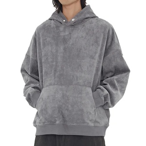 Sudaderas con Capucha Extra Grandes de Alta Calidad para Hombre, Otoño, Algodón, Cálidas, Venta al Por Mayor, Personalizadas con Bordado e Impresión, con Botones - Product Image 5