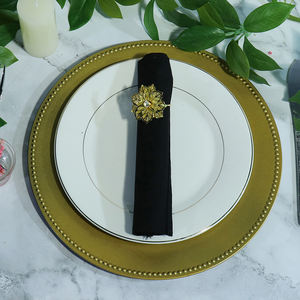 Serviettes en lin 100% personnalisables de haute qualité, brodées, jetables, faites à la main, ourlet élégant, usage domestique, style américain, 60x60cm - Product Image 2